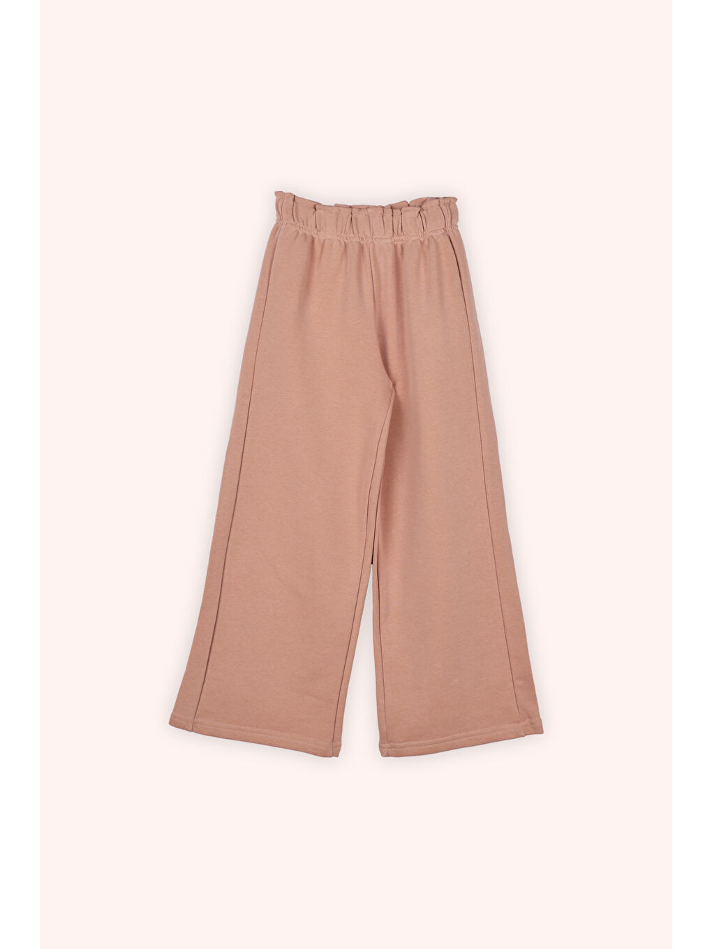 Pembe Kız Çocuk Beli Lastikli Bol Paça Somon Eşofman Altı