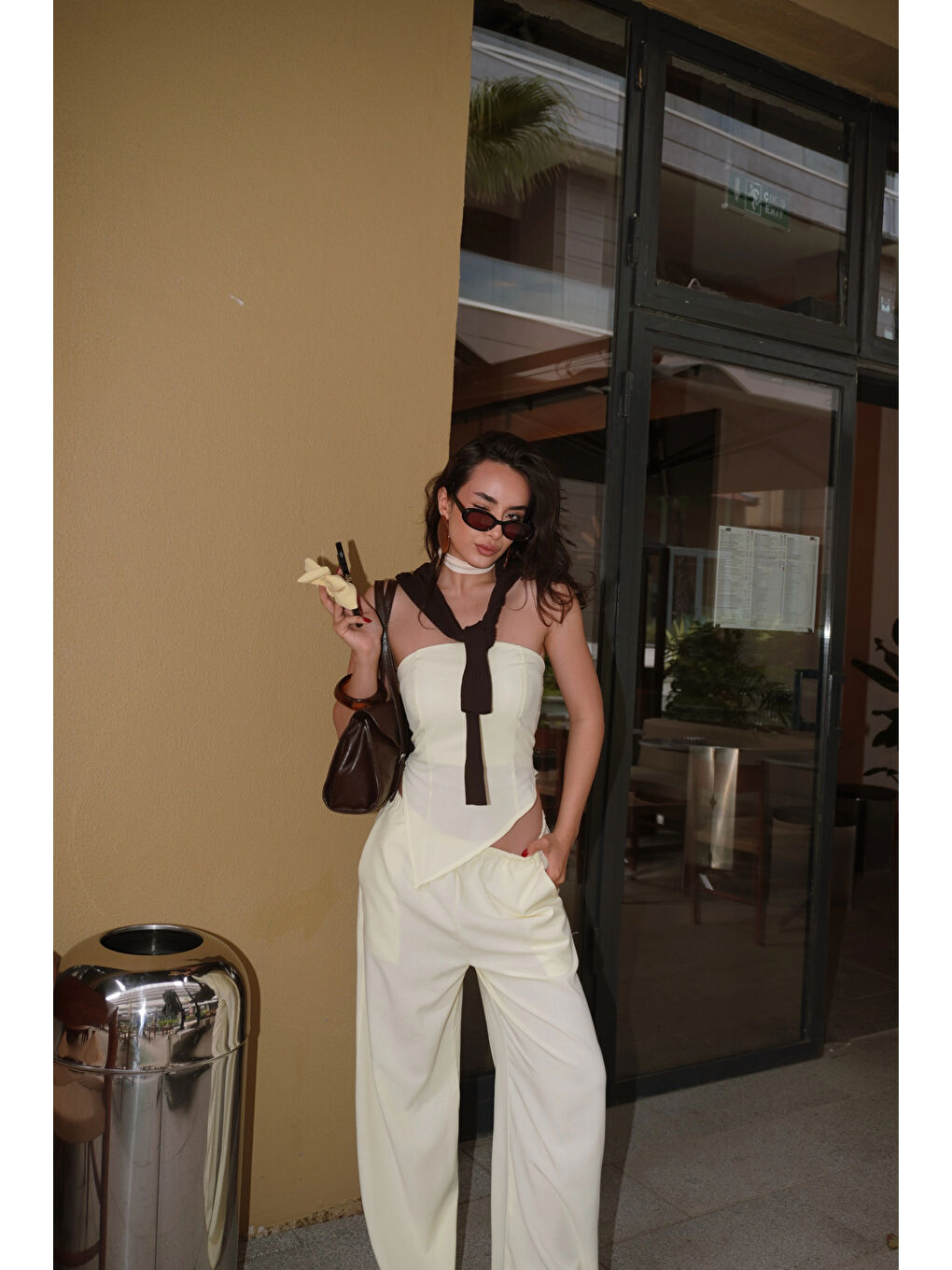 Kadın Sarı Straplez Takım 1006-5234-1