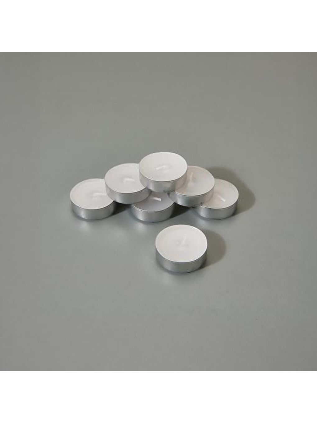 50'li Tealight Mum - Beyaz - 3,8 cm