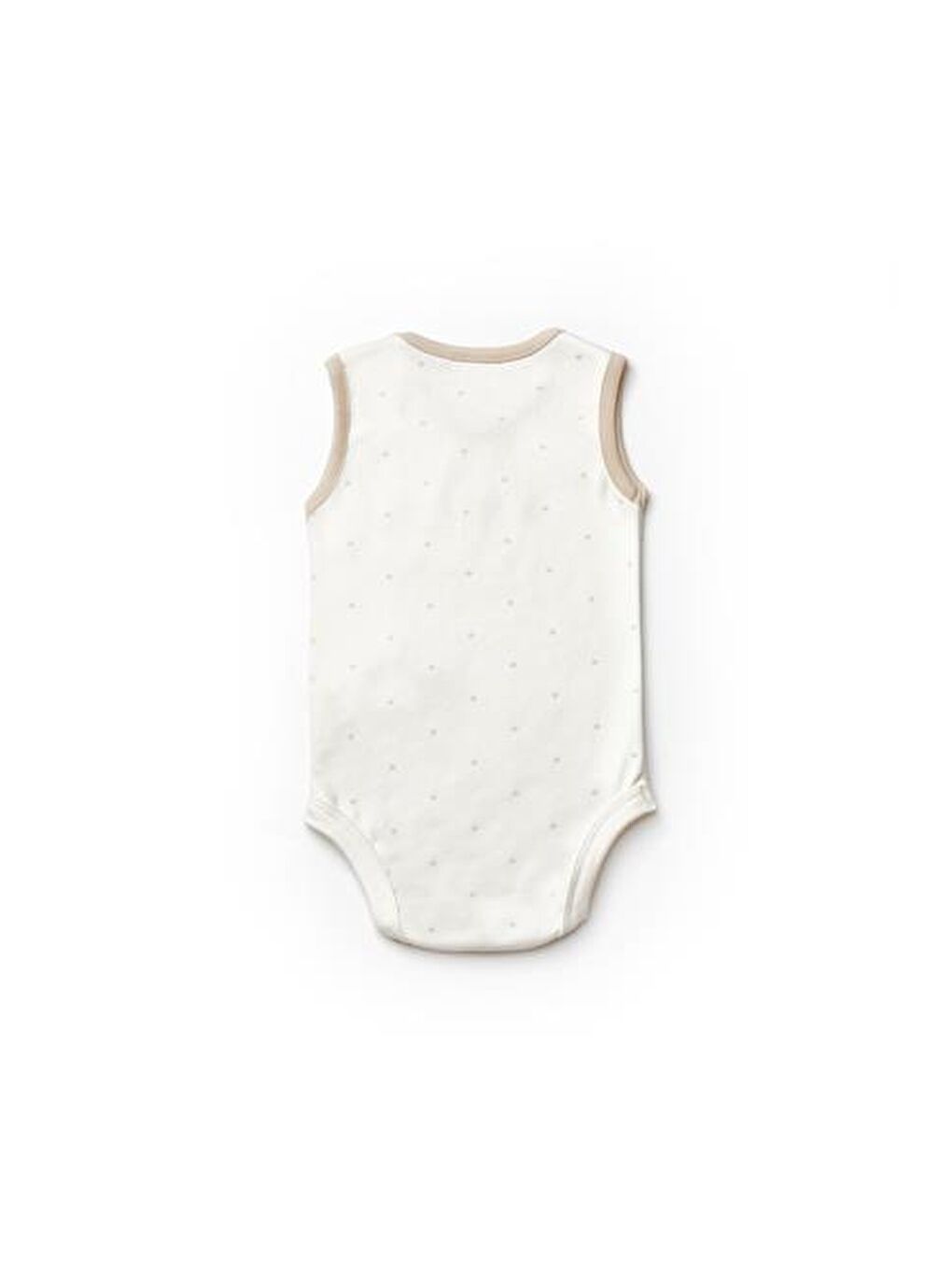 Ekru Bebek 3lü Askılı Badi Kutu Set %100 Organik Pamuk, Bebek ve Yenidoğan Serisi -CSY8119-5