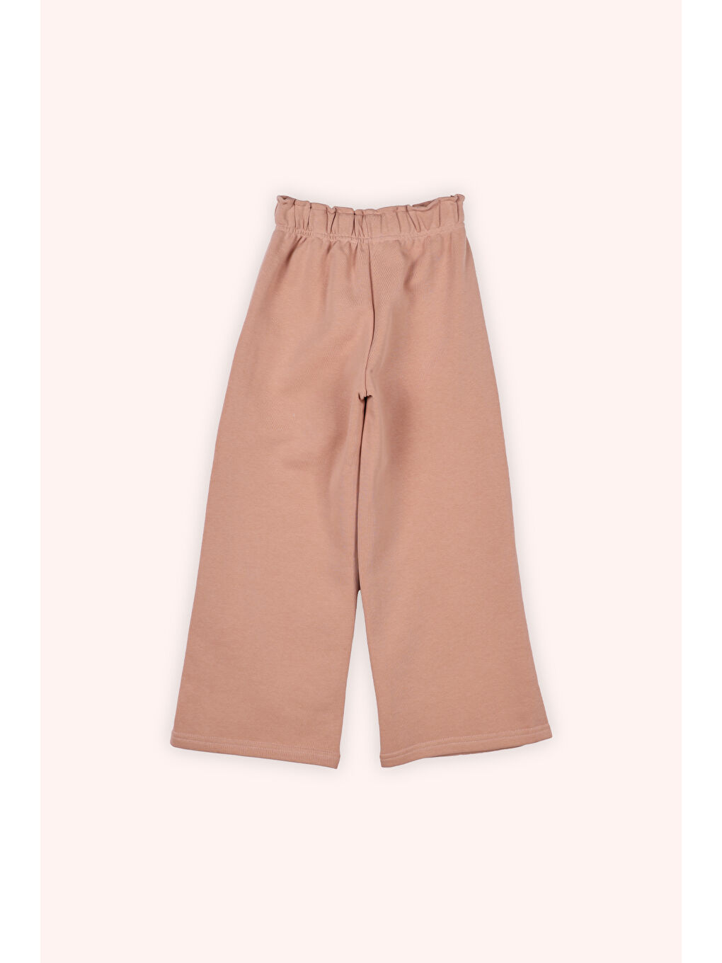 Pembe Kız Çocuk Beli Lastikli Bol Paça Somon Eşofman Altı-2