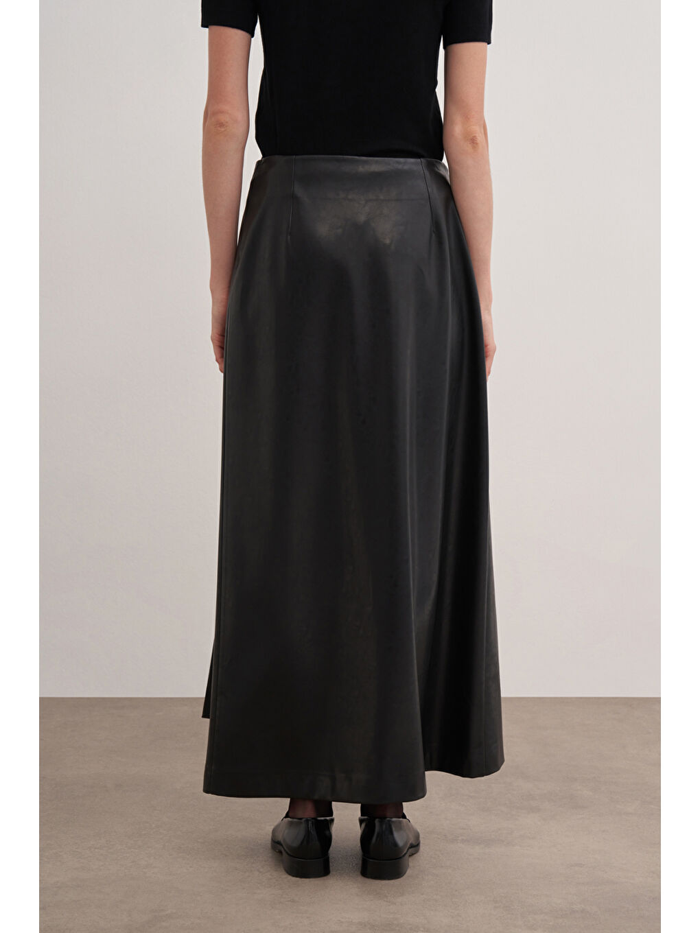 Siyah 1175111 Deri Etek Düğme Aksesuarlı-4