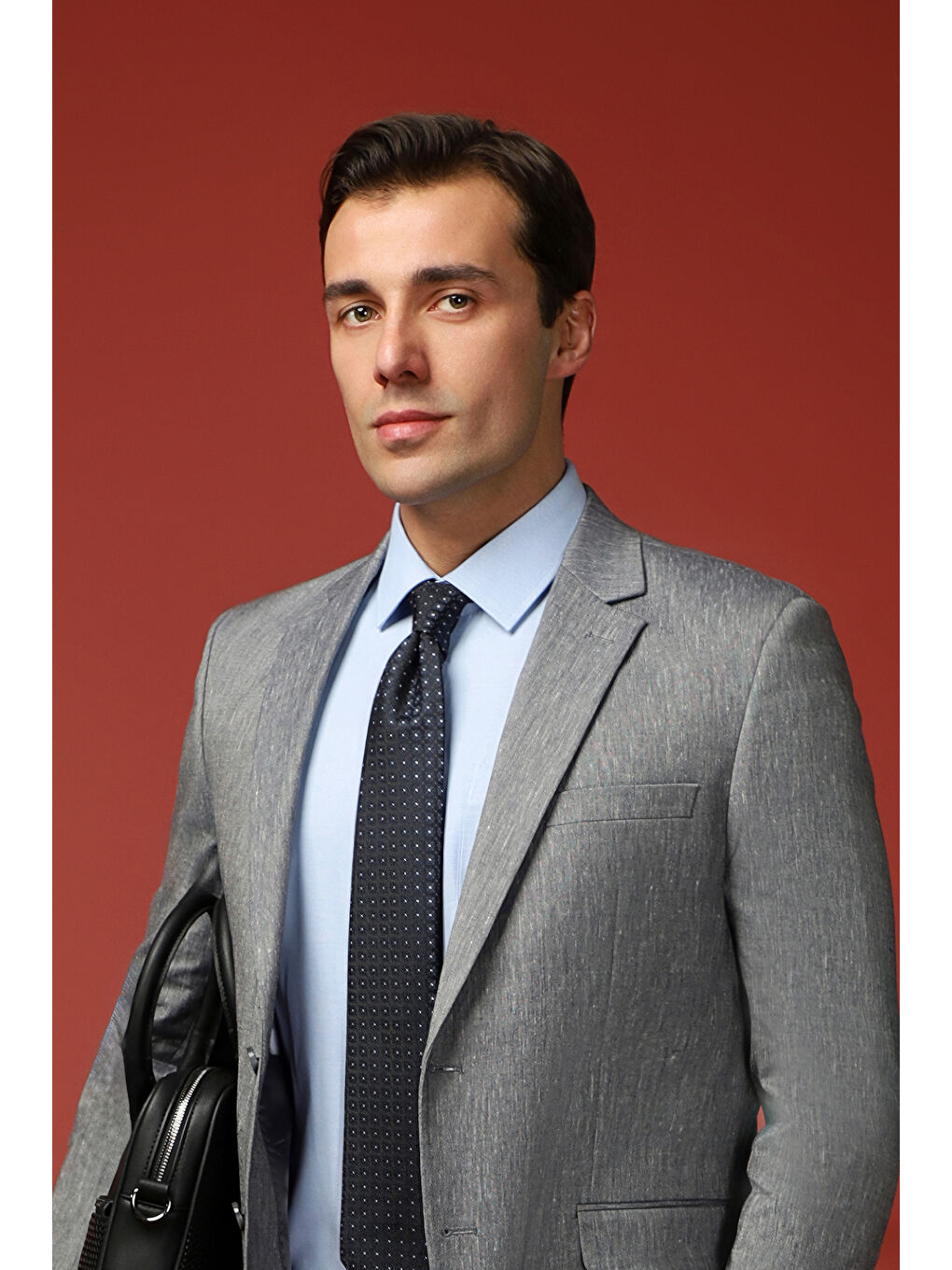 Mavi Uzun Kol Regular Fit Klasik Yaka Oxford Pamuklu Kolay Ütülenebilir Büyük Beden Gömlek-6