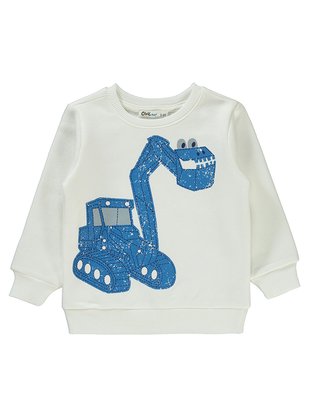 Civil Boys Erkek Çocuk Sweatshirt 2-5 Yaş Ekru