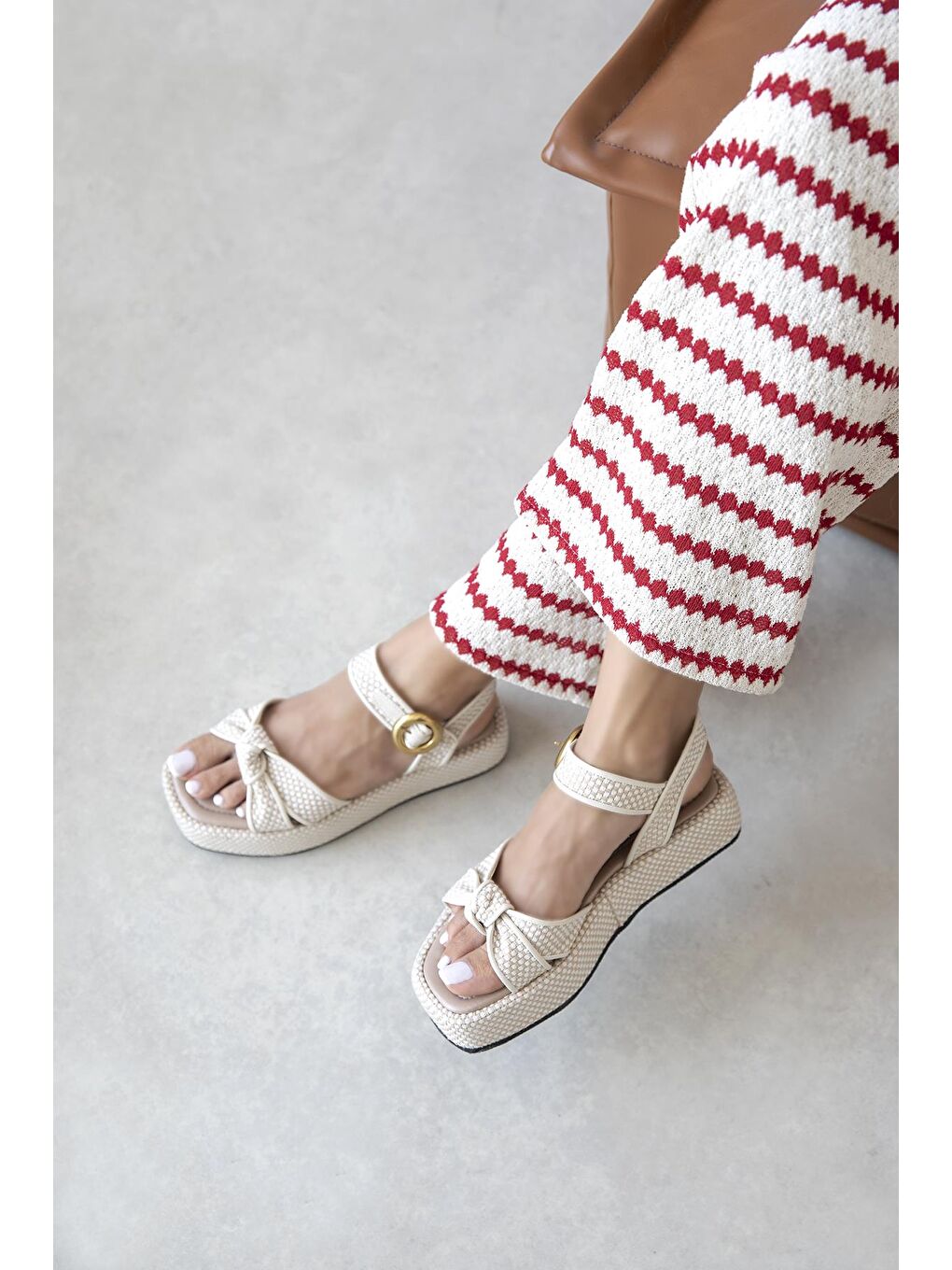 Motta Kadın Hasır Sandalet Bej