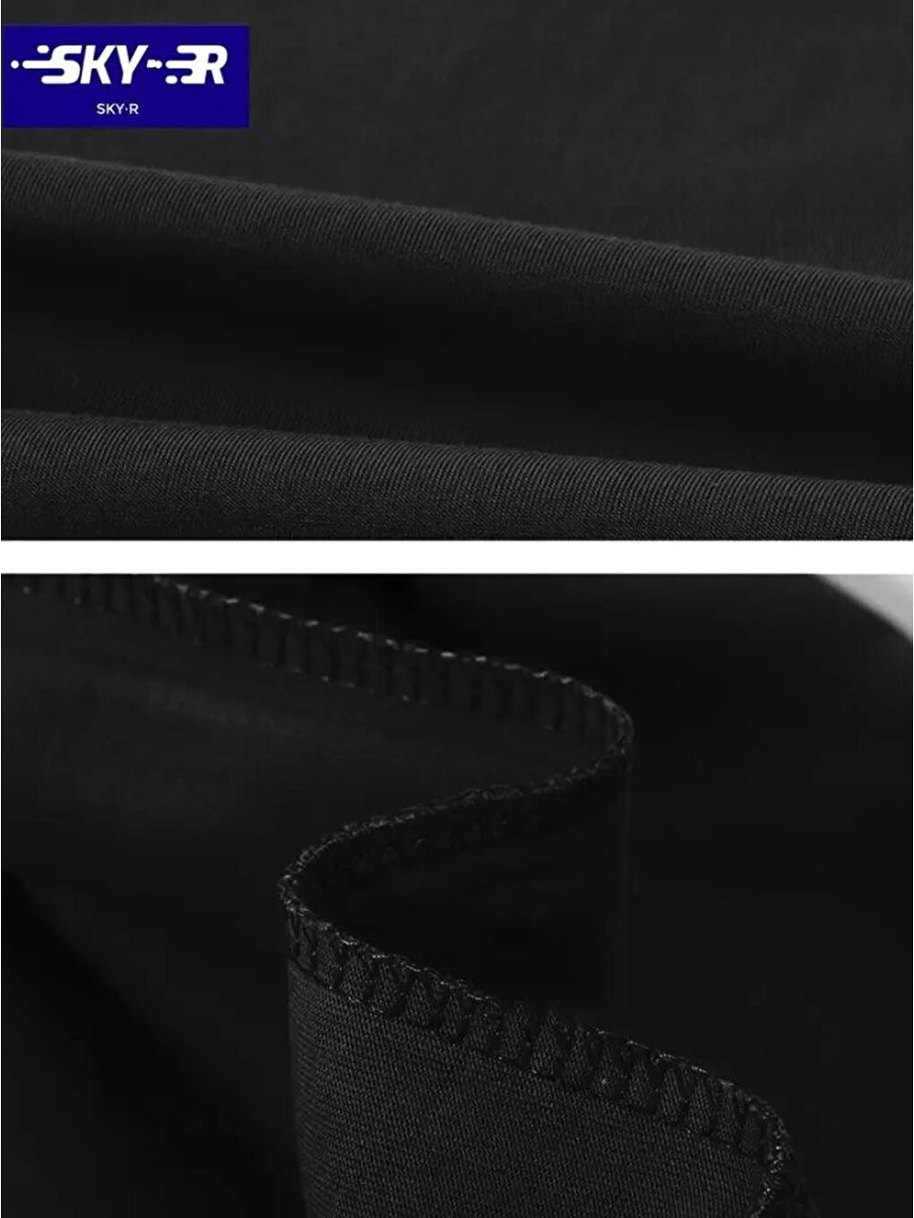 Baskılı Oversize Bisiklet Yaka T-shirt - Siyah-2