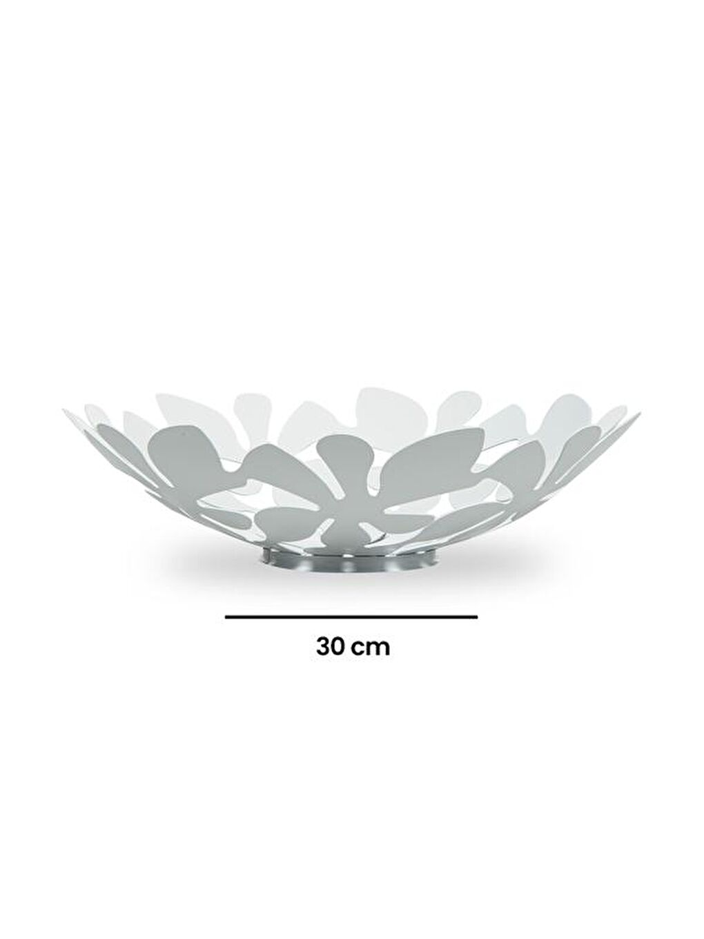 Karışık Metal Meyvelik - Beyaz - 30 cm-3