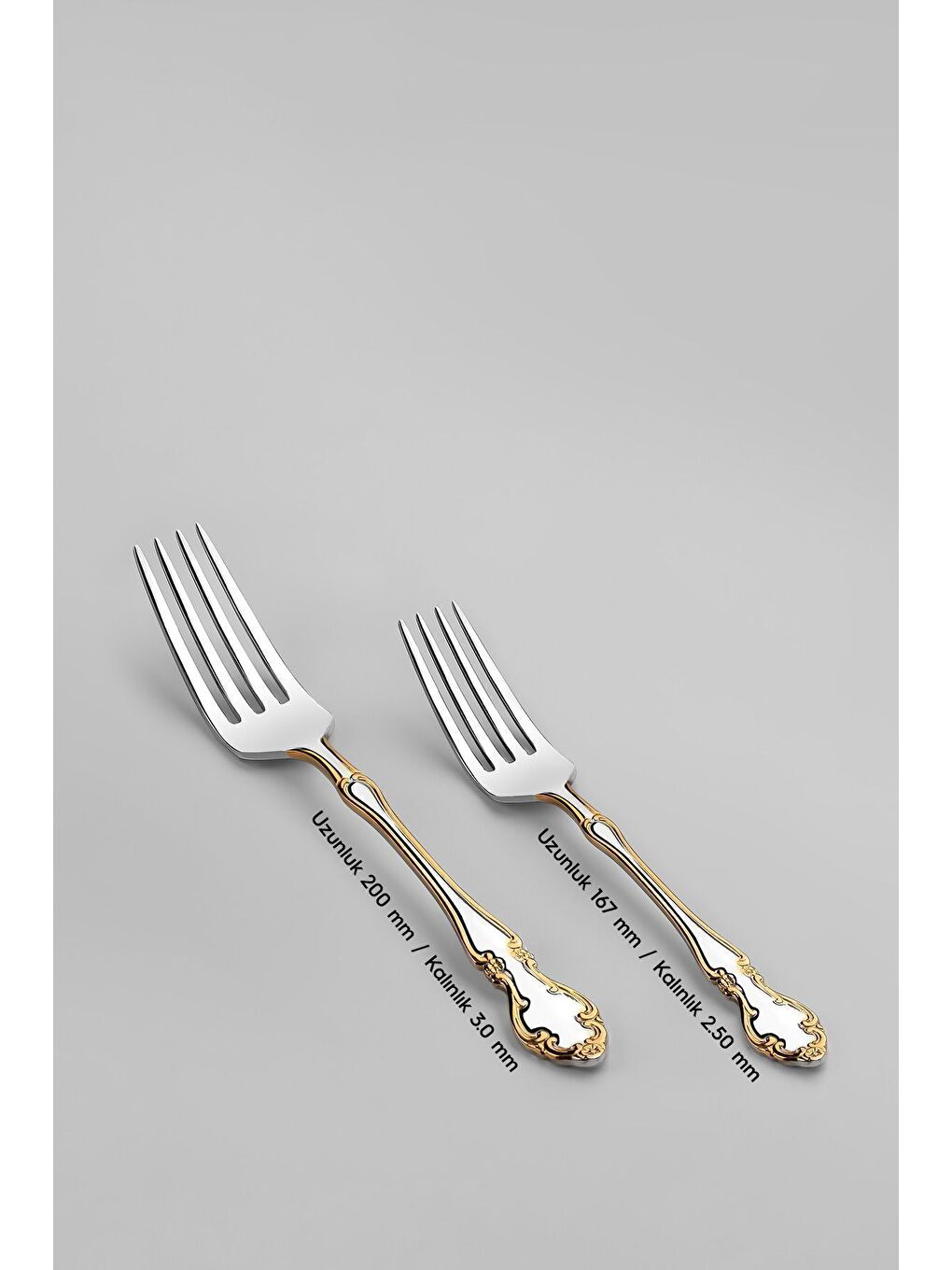 Sarı Adriana Altın Sade 12 Kişilik 72 Parça Kutulu Çatal Kaşık Bıçak Takımı-5