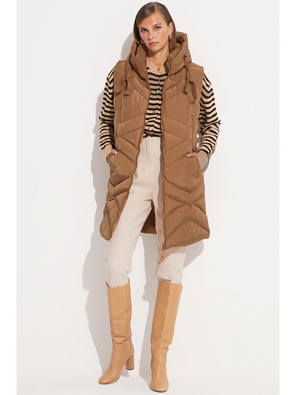 Kahverengi Kadın Yelek