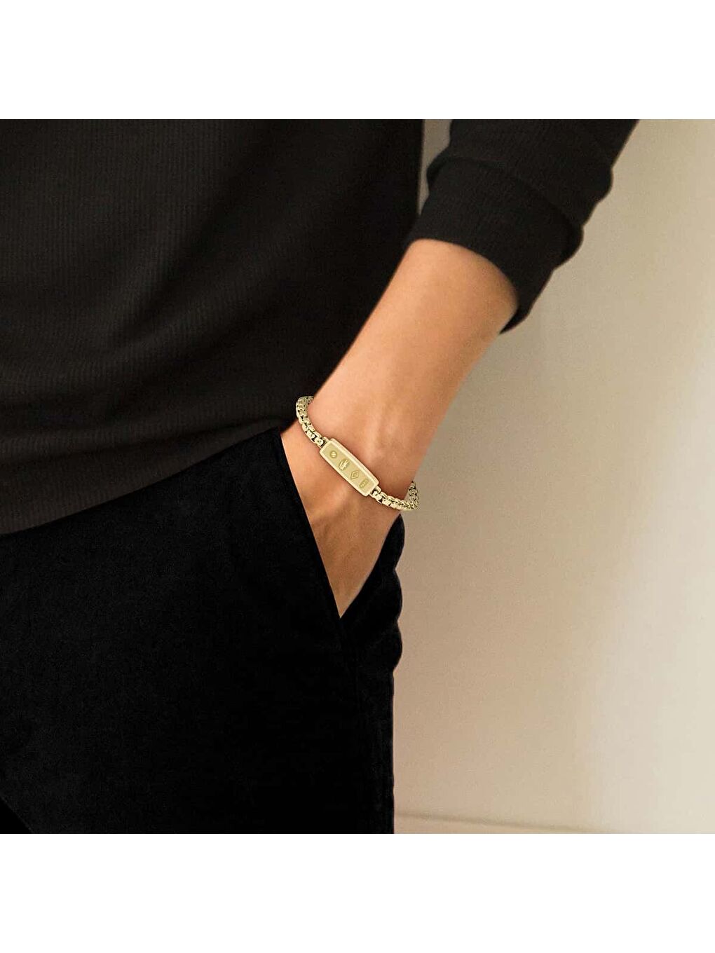 Sarı LACJ2040539 Erkek Bileklik-3