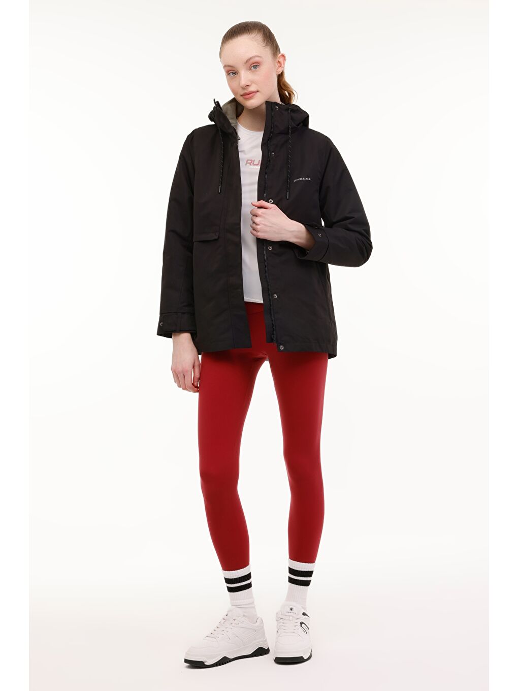 WL ZOE 2URB4 4PR Siyah Kadın Kısa Kaban-2