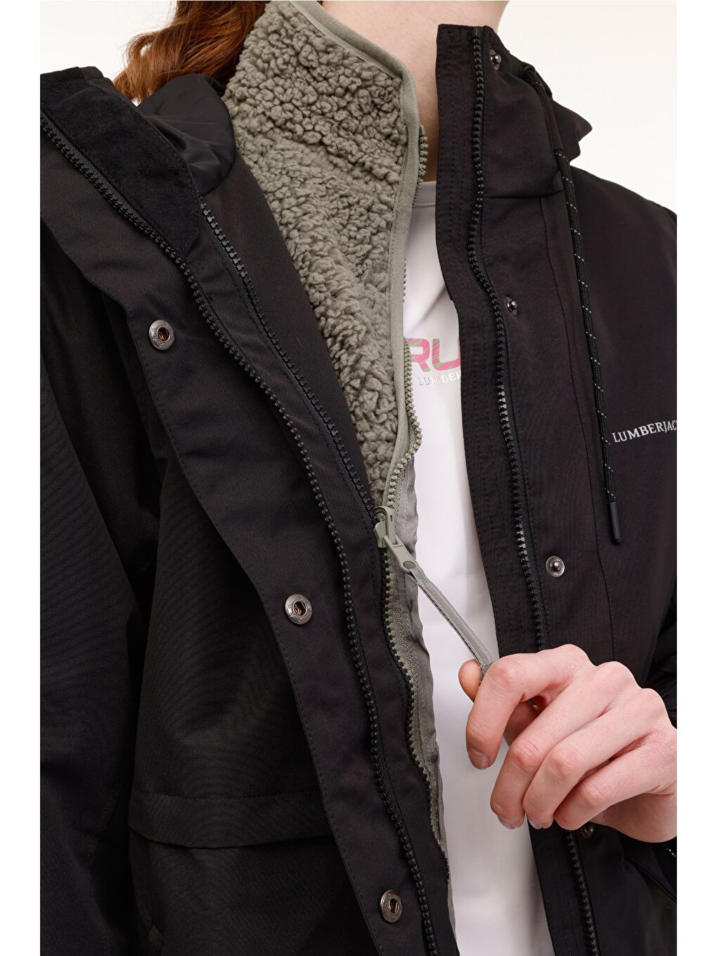 WL ZOE 2URB4 4PR Siyah Kadın Kısa Kaban-4