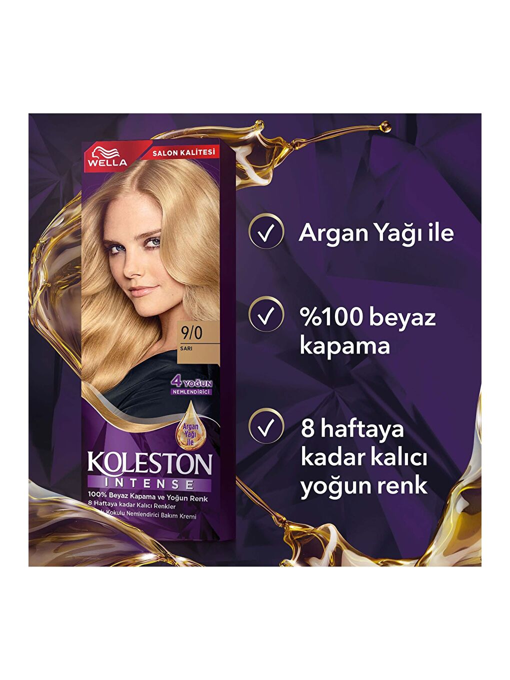 Wella Renksiz Koleston Intense Saç Boyası 9/0 Sarı - Salon Kalitesi - 5