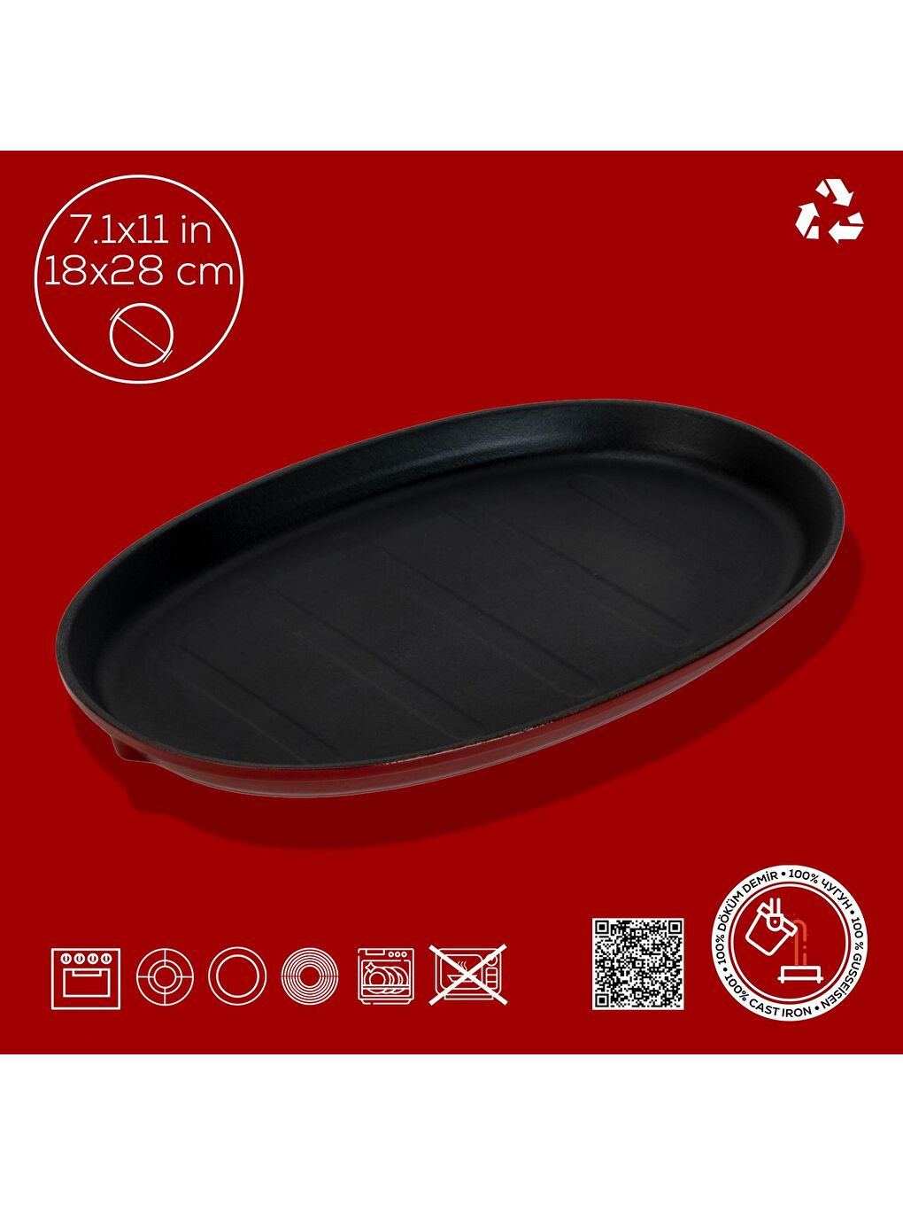 Bordo Oval Fajita Tabağı Ölçü 18x28cm.-3
