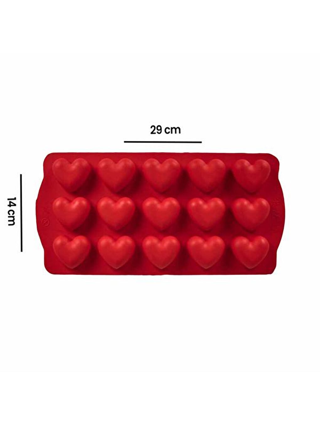 Kalp Buz ve Çikolata Kalıbı - Kırmızı-4