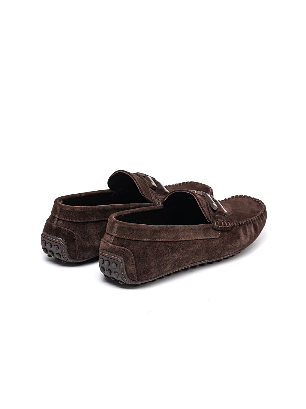 Erkek Kahverengi Loafer Ayakkabı OG-531 Kahve Süet-3