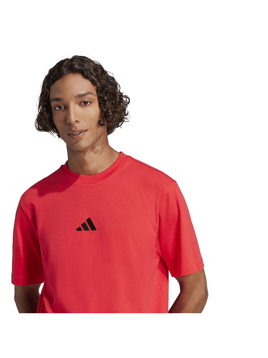 Small Logo Sj Erkek Kırmızı Yuvarlak Yaka Tişört-2