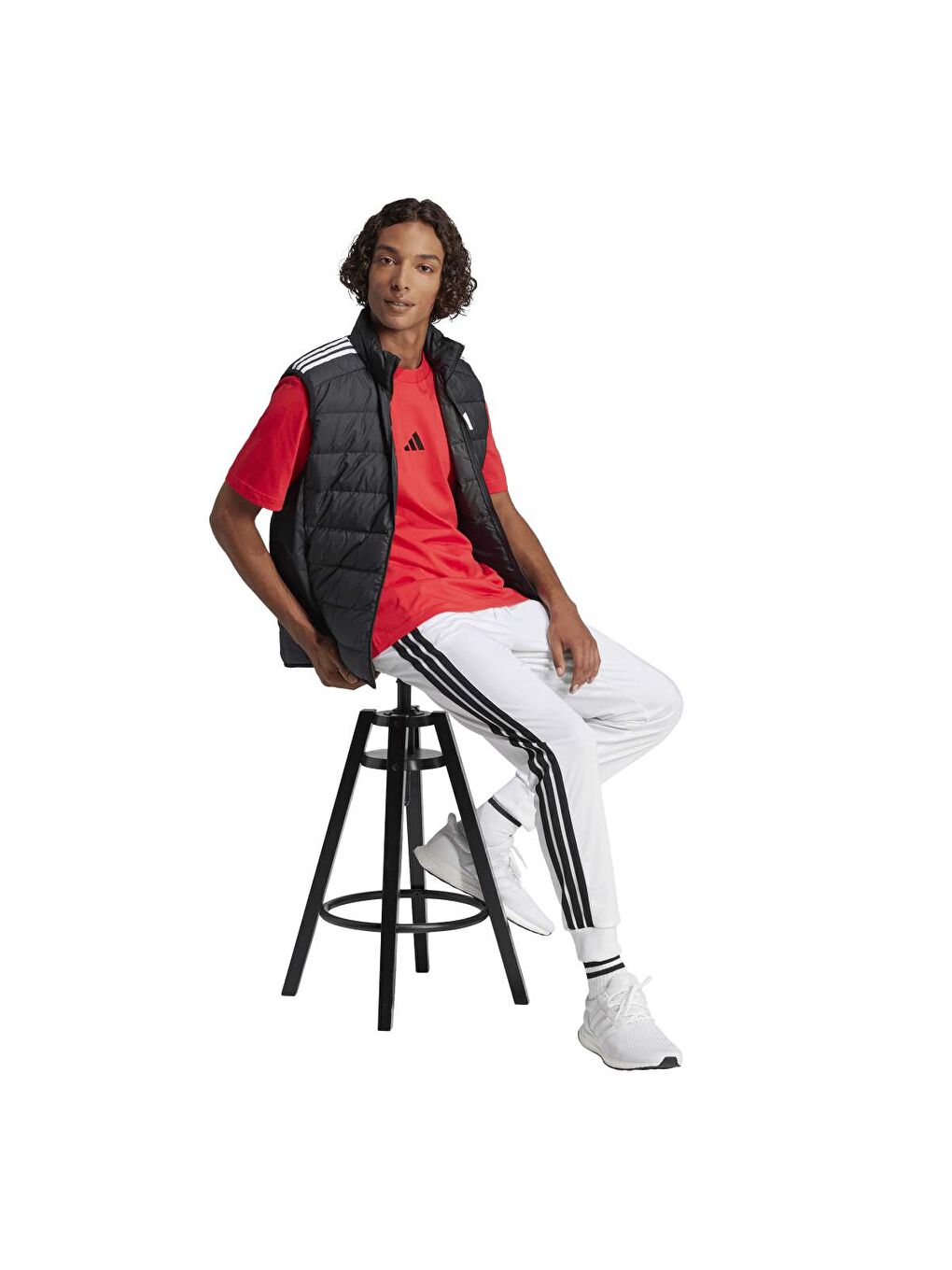 Small Logo Sj Erkek Kırmızı Yuvarlak Yaka Tişört-4