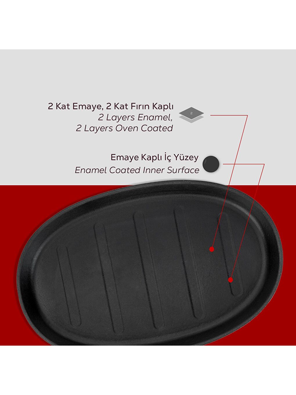 Bordo Oval Fajita Tabağı Ölçü 18x28cm.-5