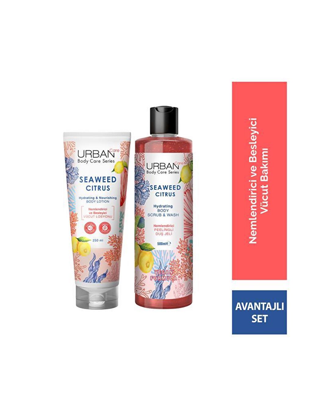 Body Series Seaweed Citrus Nemlendirici ve Besleyici Duş Jeli & Vücut Losyonu - 2'li Set