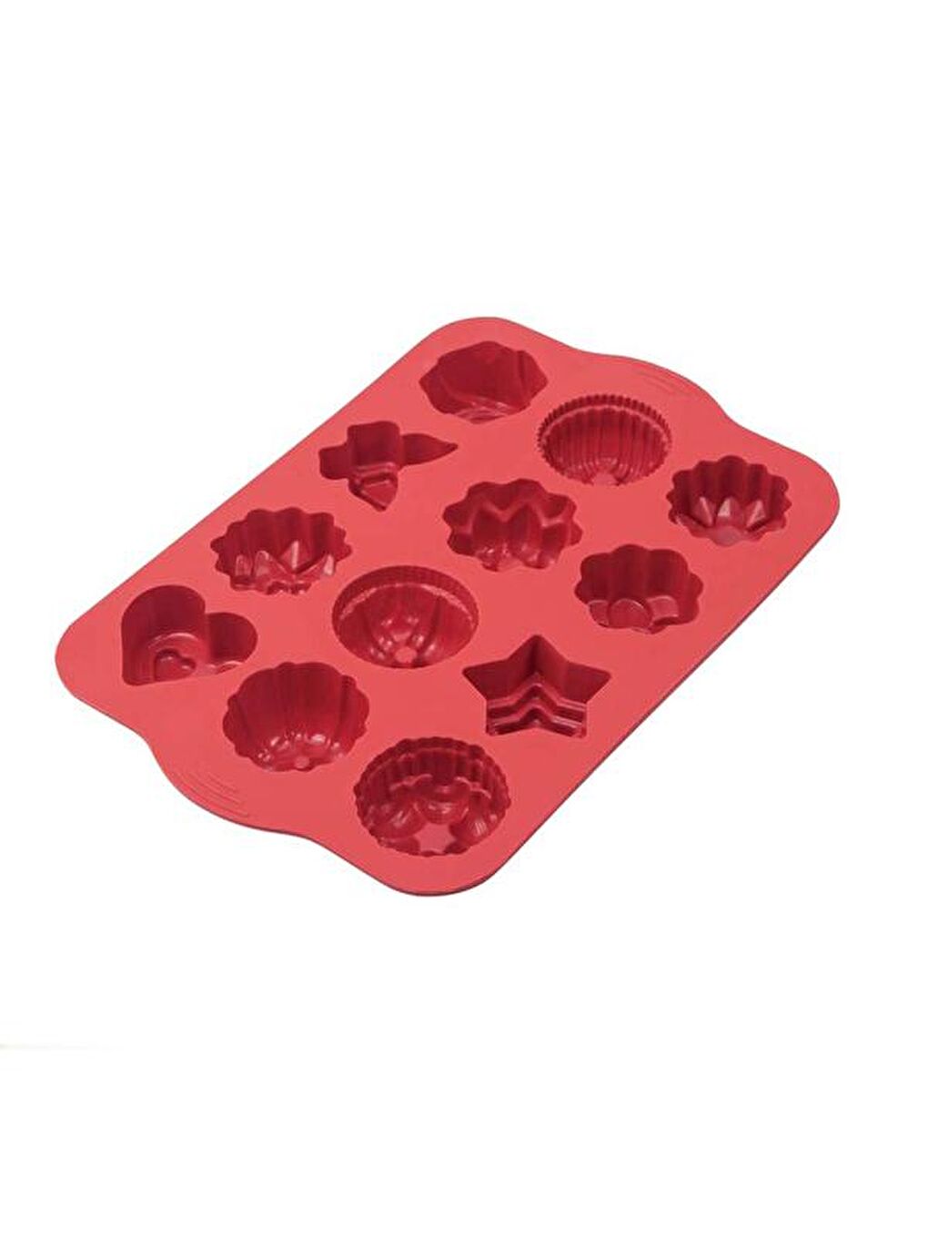 12'li Karma Kek Kalıbı - Kırmızı-1