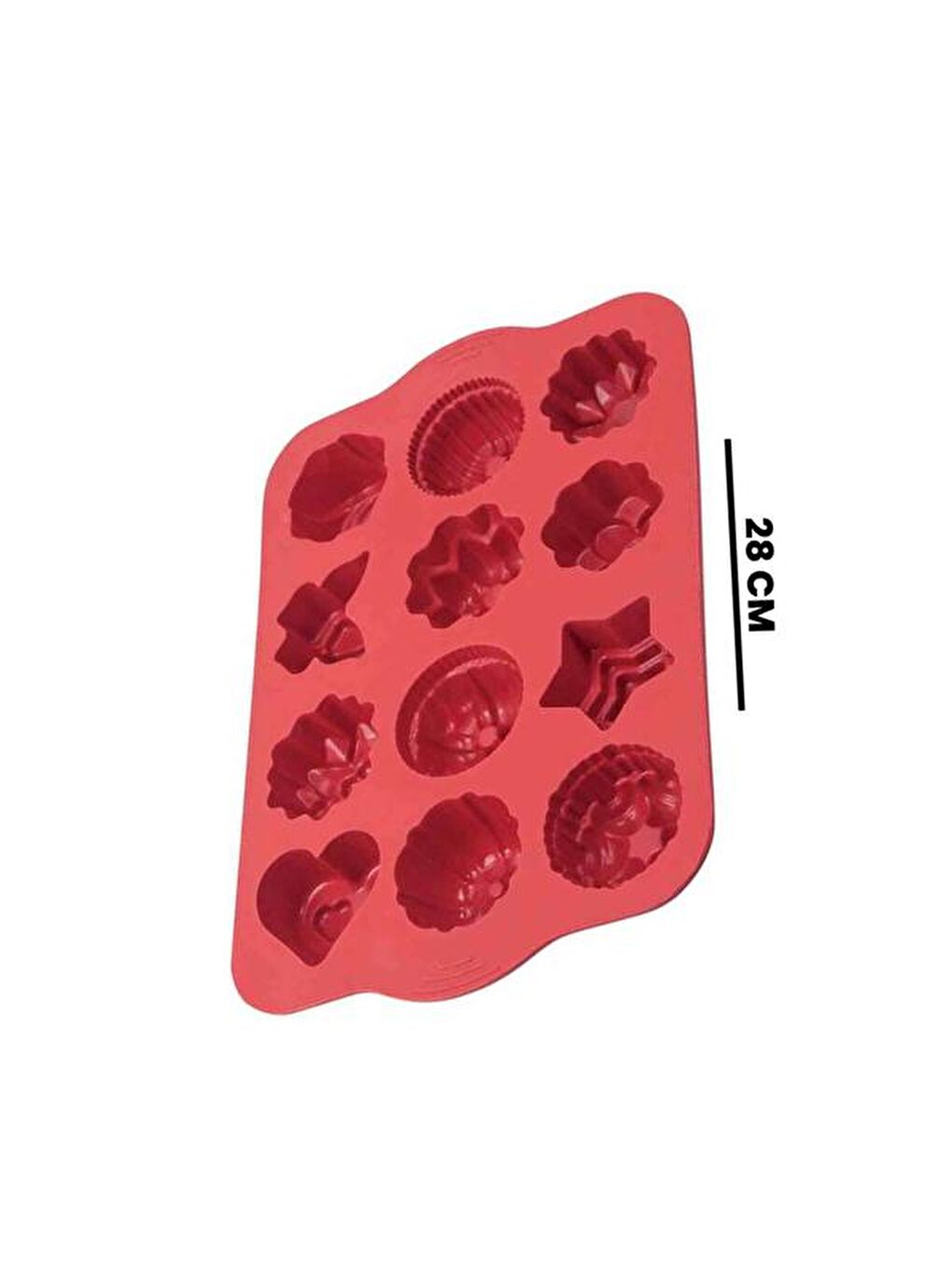 12'li Karma Kek Kalıbı - Kırmızı-2