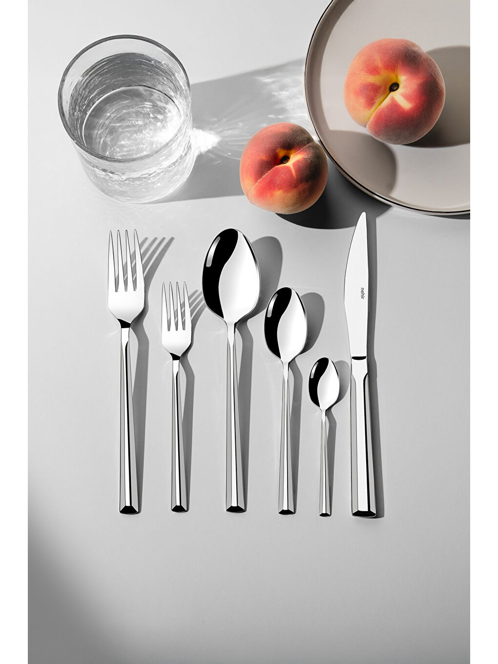 Gri Milano Saten 12 Kişilik 72 Parça Kutulu Çatal Kaşık Bıçak Takımı