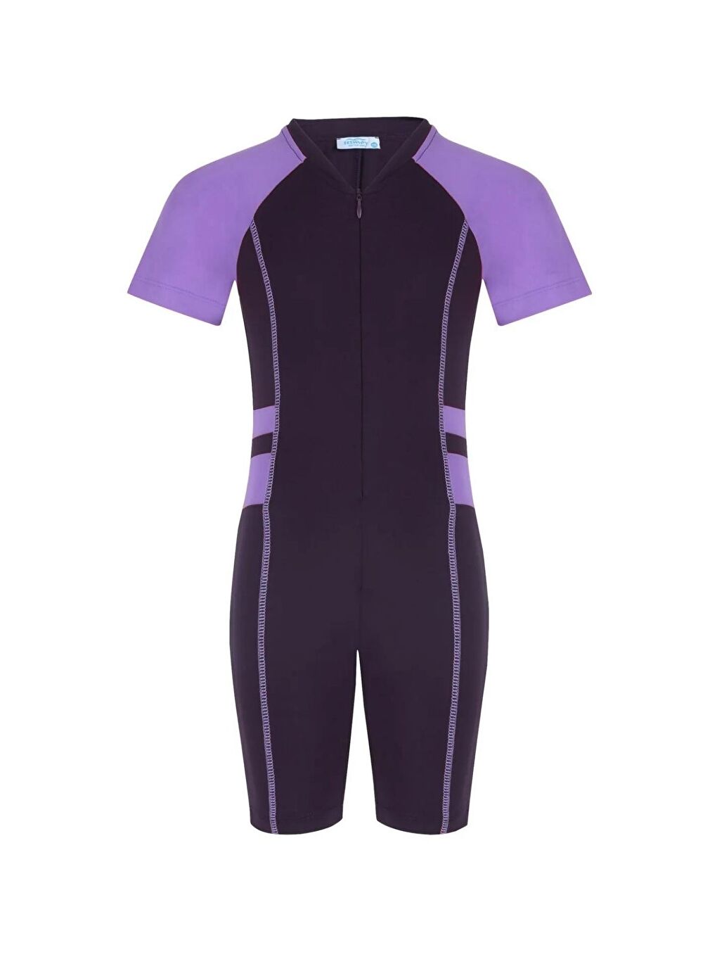 Mor Çocuk Hızlı Kuruyan Yüzücü Kısa Kollu Sörfçü Mayo