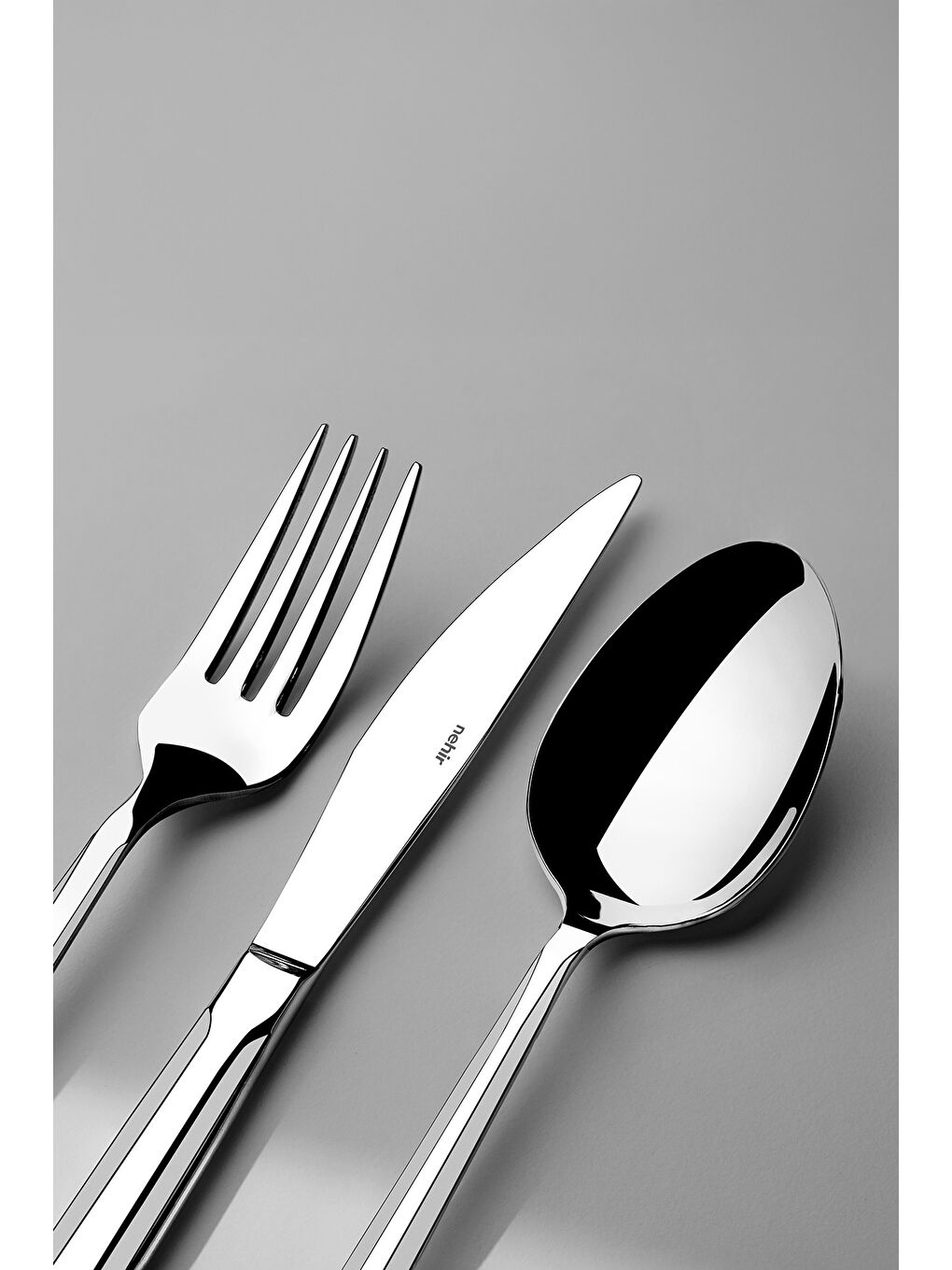 Gri Milano Saten 12 Kişilik 72 Parça Kutulu Çatal Kaşık Bıçak Takımı-1