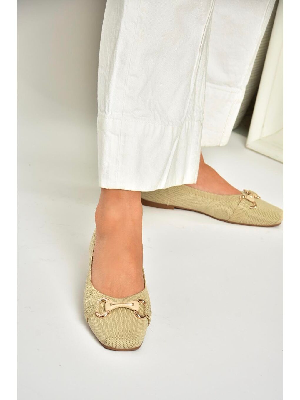 Bej U8201135 Ten Kadın Babet-5