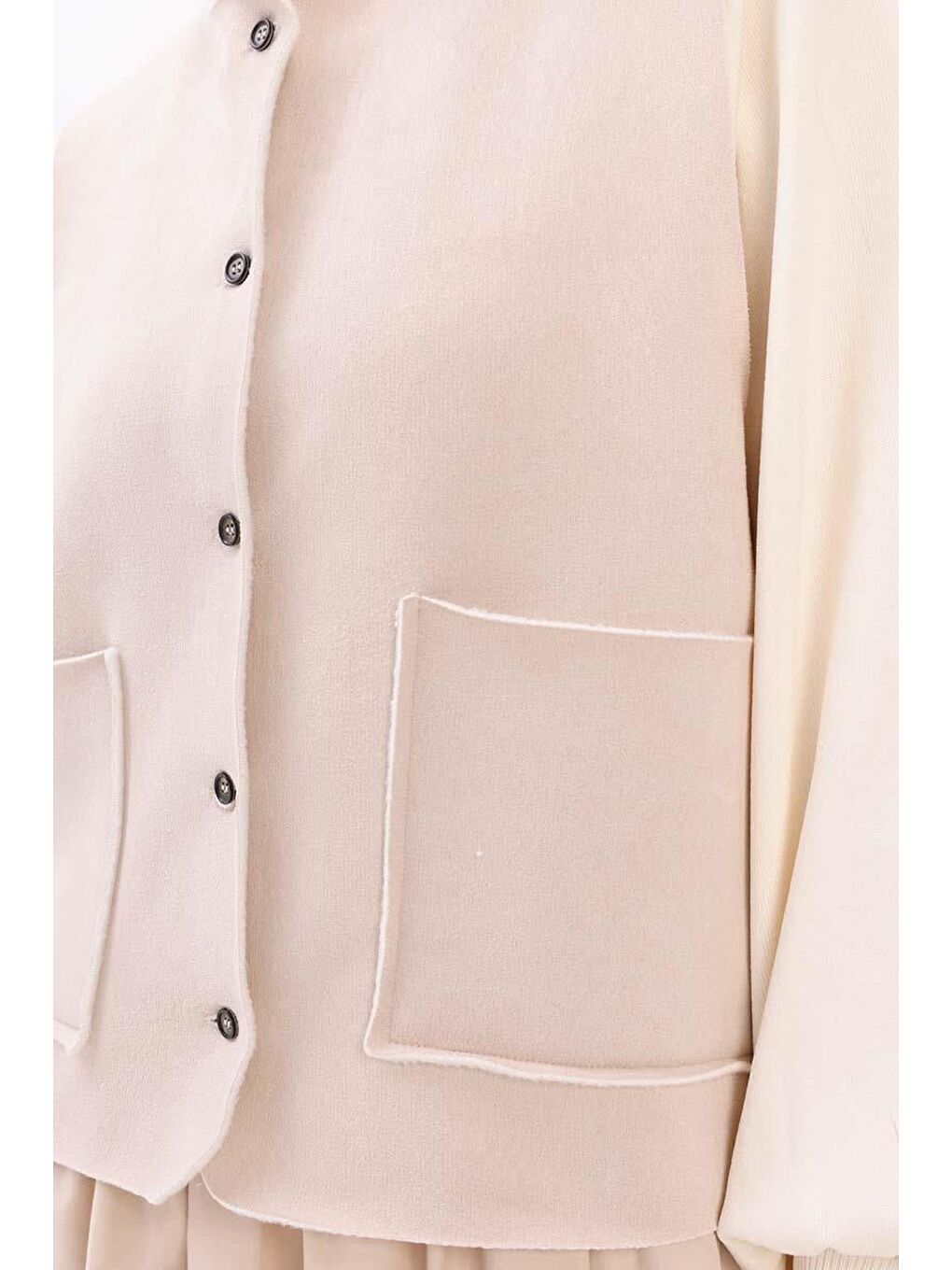 Bej Taş-Cepli Kısa Yelek-4