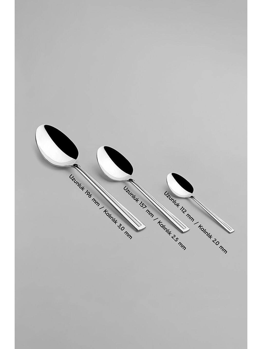 Gri Milano Saten 12 Kişilik 72 Parça Kutulu Çatal Kaşık Bıçak Takımı-3