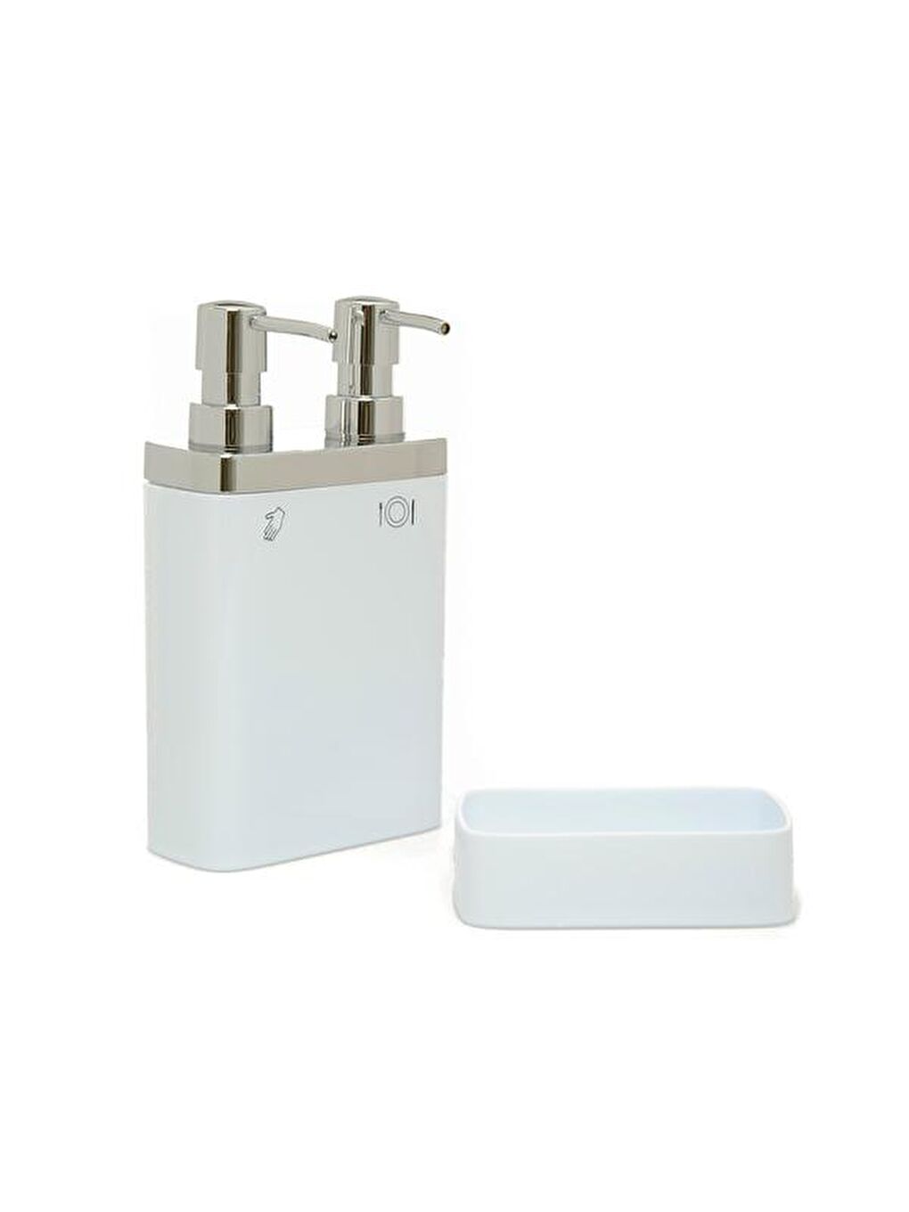 Viva 2'li Süngerlikli Sıvı Sabunluk - Beyaz-2