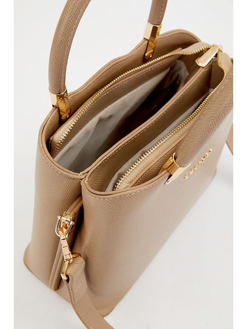 Bej Vizon Kadın Omuz Çantası 930514-4