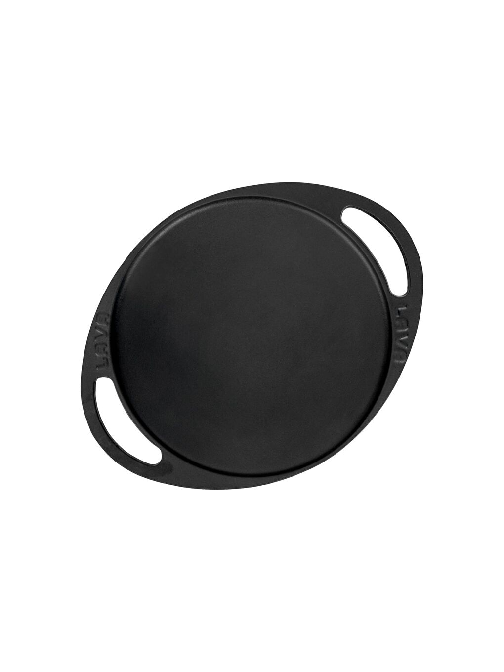 Bordo Yuvarlak Saç Kavurma Tavası Döküm Demir Yekpare Çift Kulplu Çap(Ø)20cm.-2