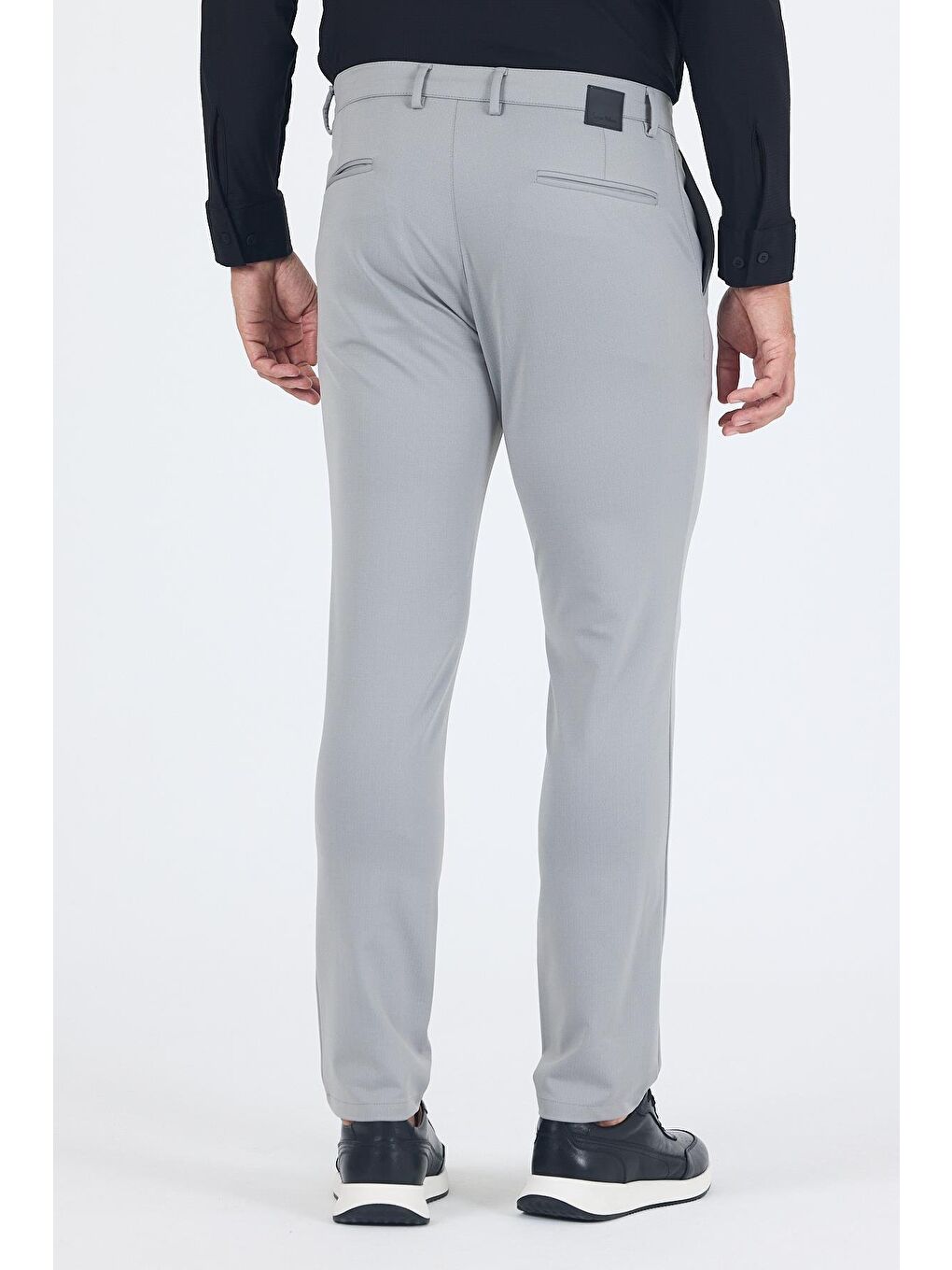 Gri Yandan Cepli Casual Slim Fit Pantolon 1003250163-3