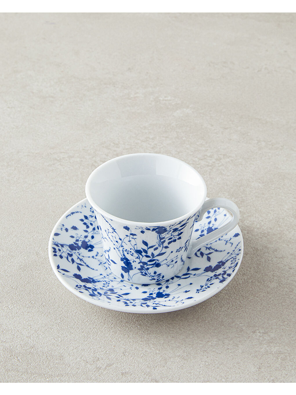 Pia Porselen Kahve Fincan Takımı 4 Parça 2 Kişilik Mavi-2