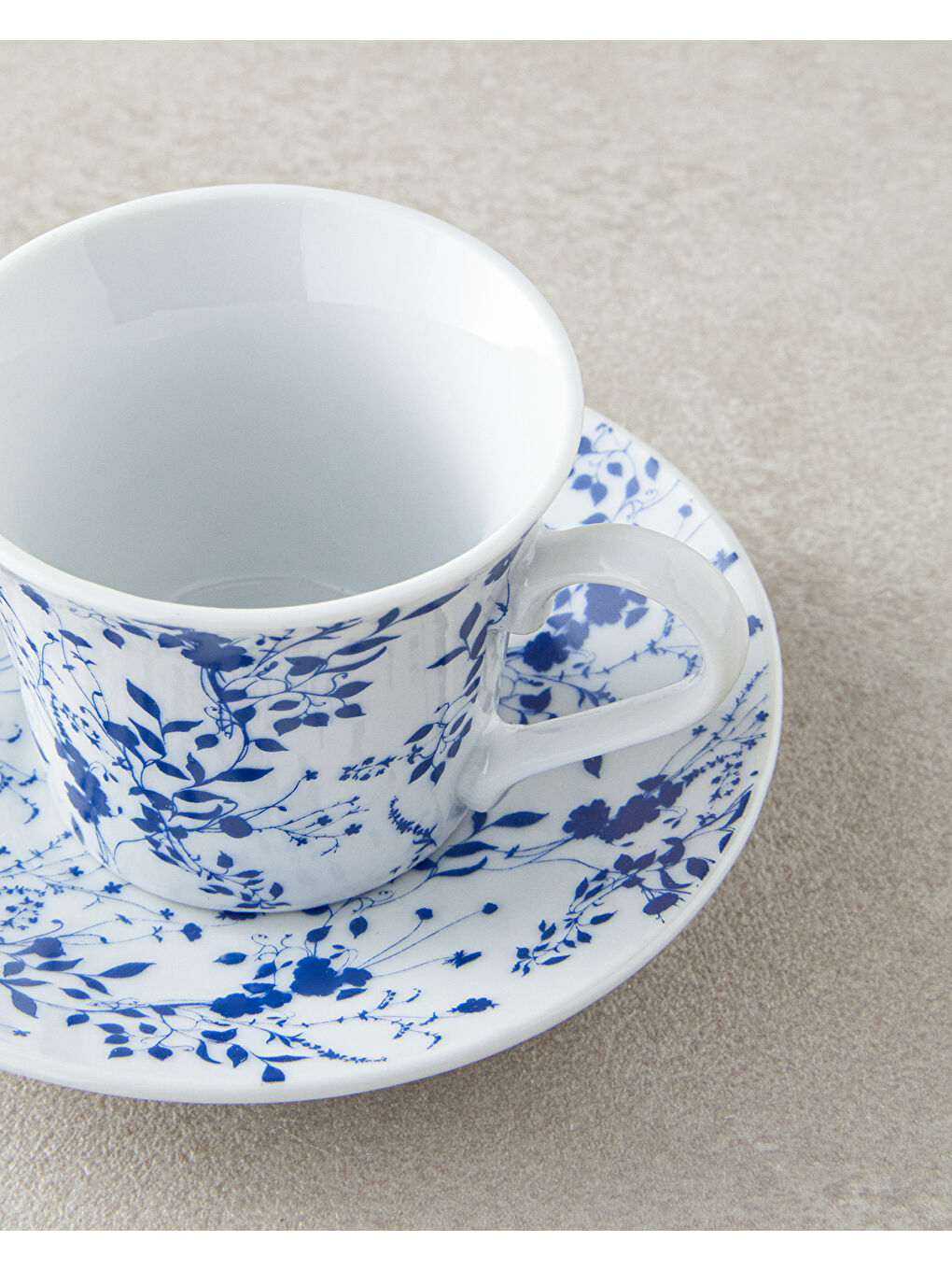 Pia Porselen Kahve Fincan Takımı 4 Parça 2 Kişilik Mavi-3