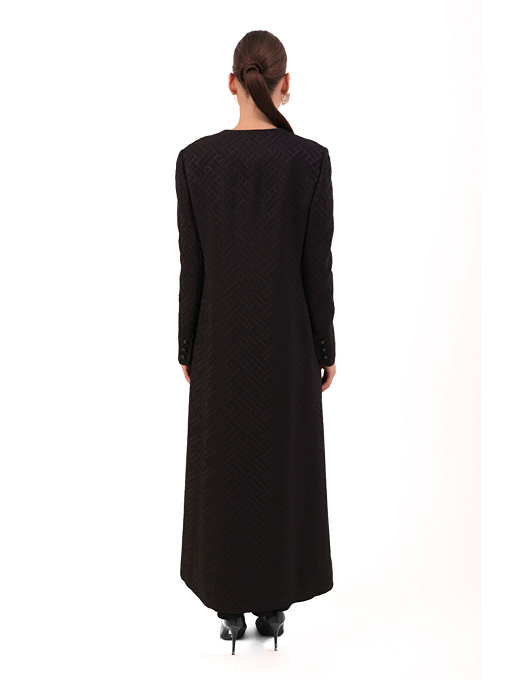 Siyah Jakarlı Pardösü-5