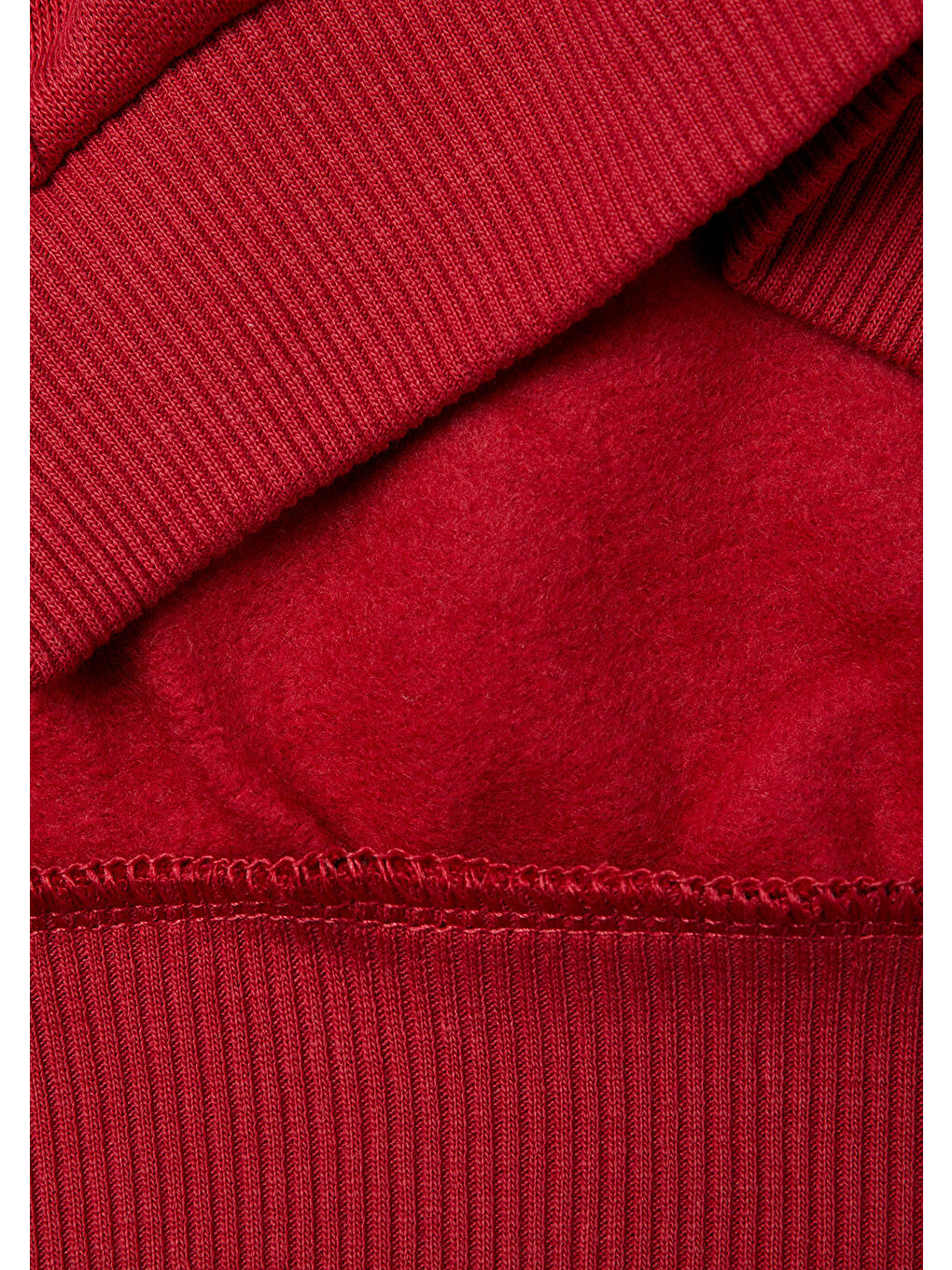 Kız Çocuk Kırmızı-Gri Tamamı Baskılı Logo Etiketi Detaylı Yırtmaçlı Sweatshirt-2