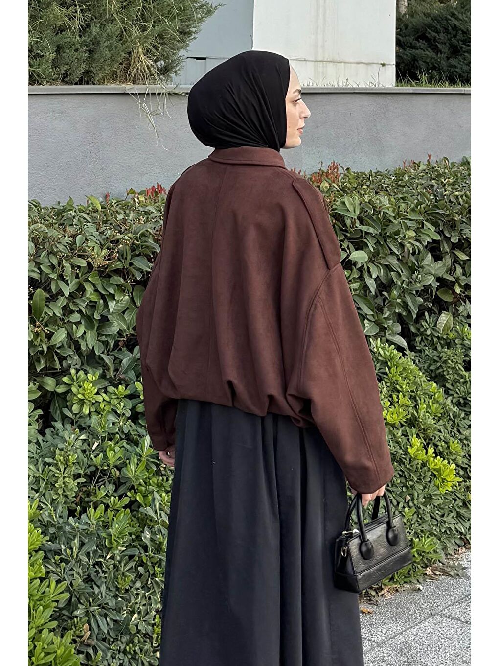 Omuz Apoletli Süet Ceket Acı Kahverengi-3