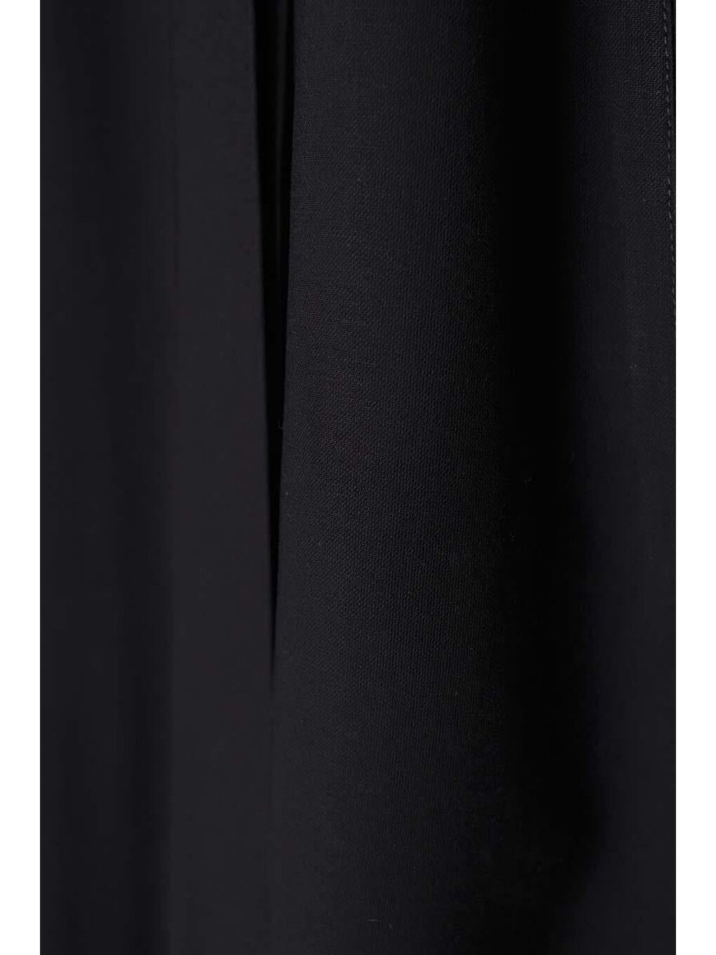 Siyah-Kolu Apoletli Düğmeli Trençkot-7