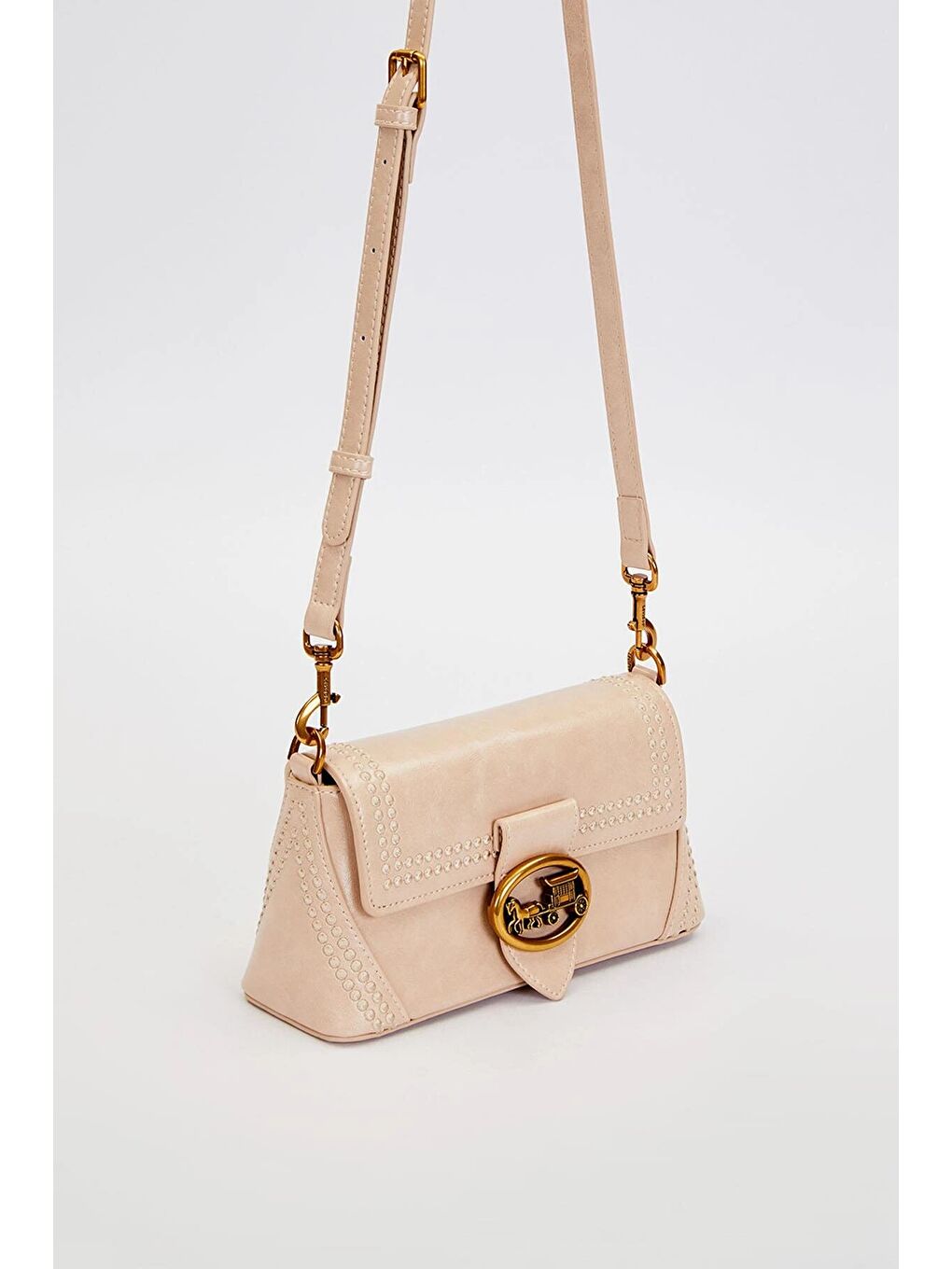 Bej Premium Vizon Kadın Omuz Çantası 930575-1