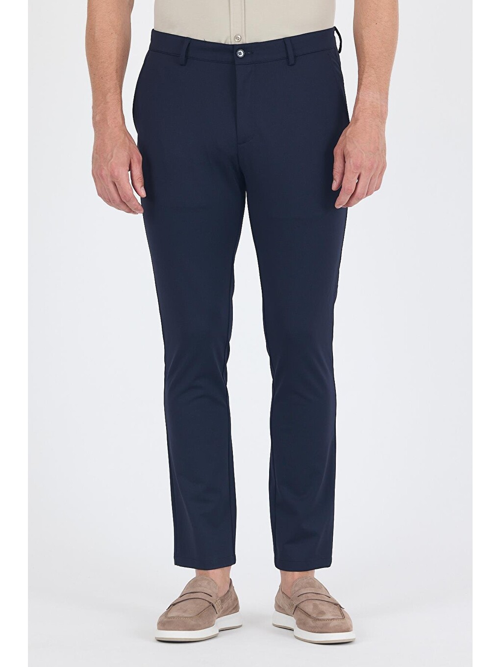 Koyu Lacivert Yandan Cepli Casual Slim Fit Pantolon 1003250163