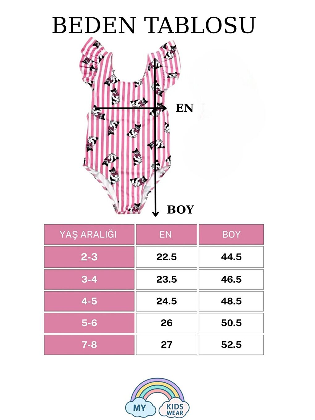 Pembe Kız Çocuk Fırfır Detaylı Tasarım Çapraz Askılı Mayo 12730-1
