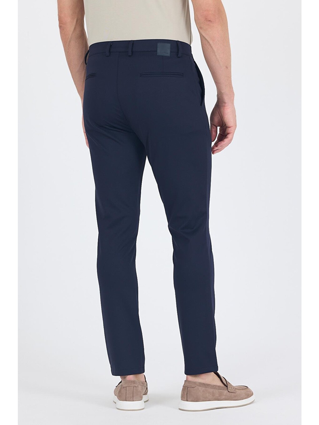 Koyu Lacivert Yandan Cepli Casual Slim Fit Pantolon 1003250163-3