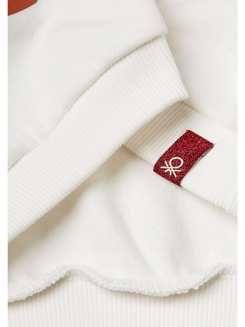 Kız Çocuk Ekru Önü Baskılı Logo Etiketi Detaylı Sweatshirt-2