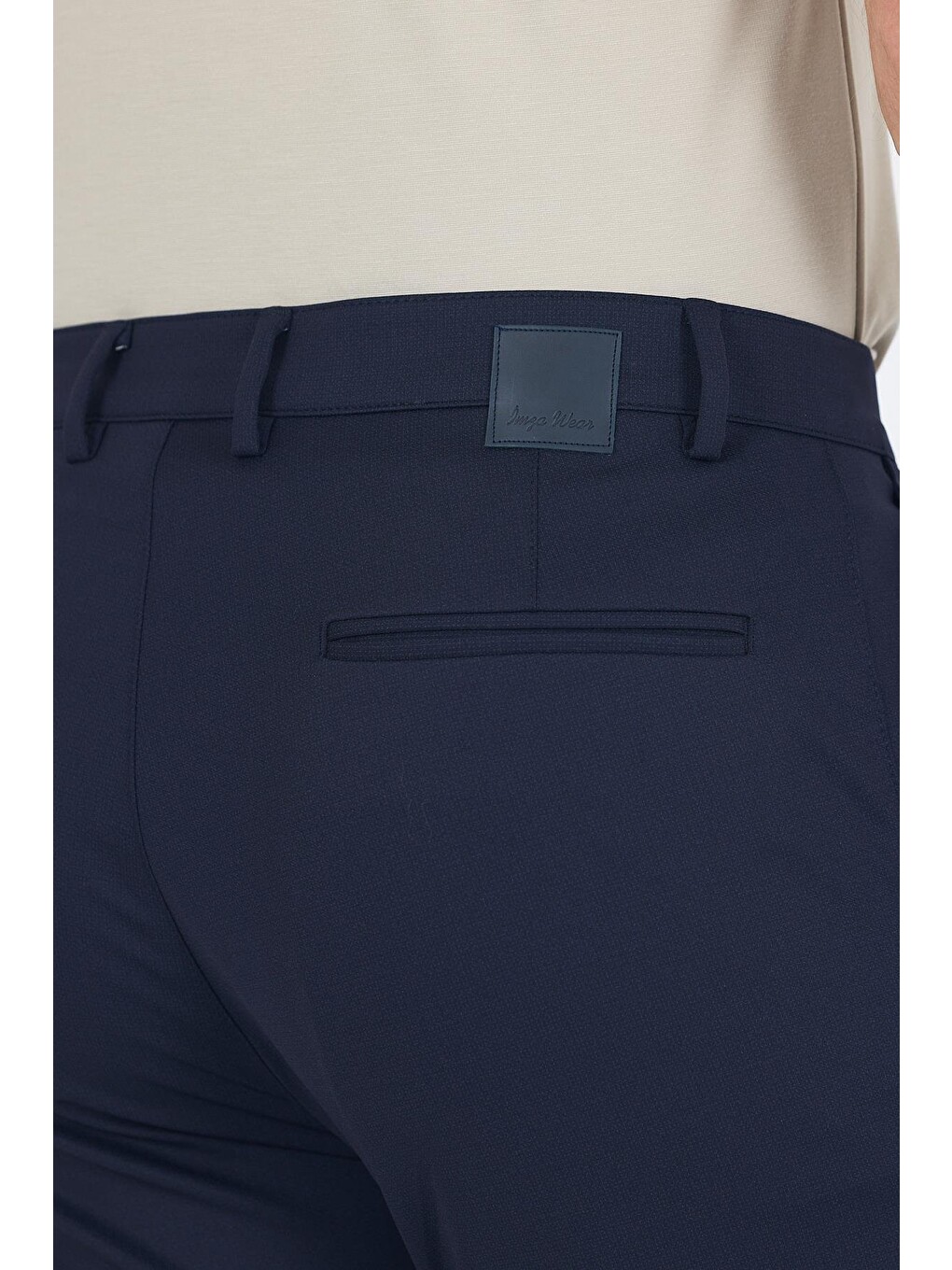 Koyu Lacivert Yandan Cepli Casual Slim Fit Pantolon 1003250163-4