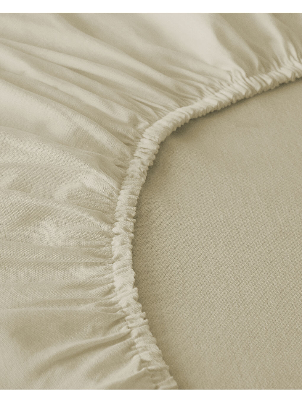 Ekru Novella Premium Soft Pamuk Tek Kişilik Lastikli Çarşaf 100x200 cm Krem-2