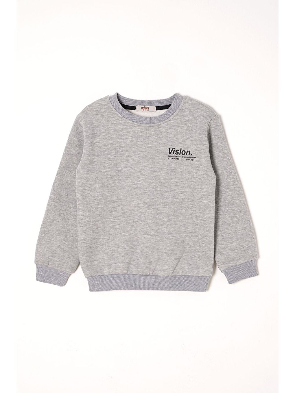 Vision Baskılı Şardonlu Gri Renk Erkek Çocuk Eşofman Takımı-1